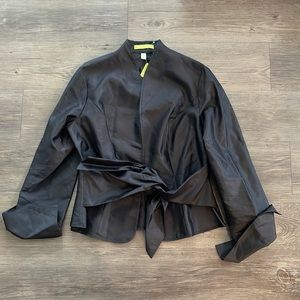 Sigrid Olsen Silk Tie Wrap Top